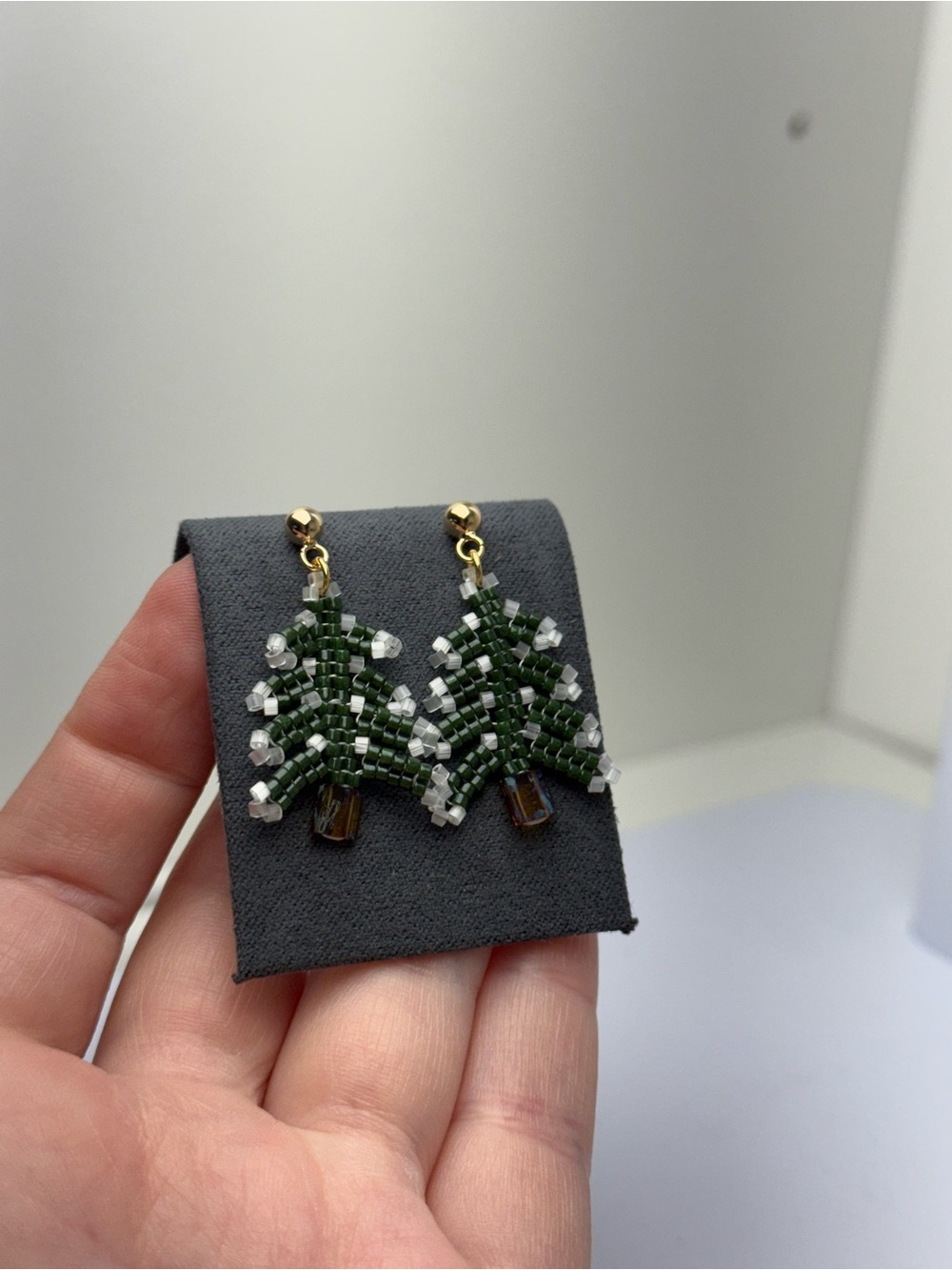 Beaded Tree Earrings - Picture 3 of 5
